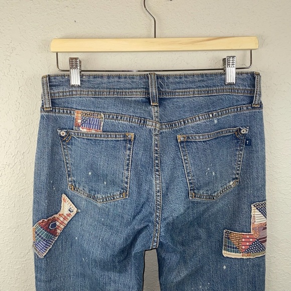 Pilcro and the Letterpress Slim Boyfriend Quilted Patchwork Jeans‎ - Picture 9 of 14